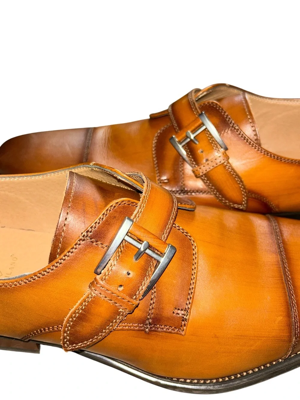 La Milano Willem Cognac Leather Single Monk Strap Loafer Men’s 13 Quiet Luxury